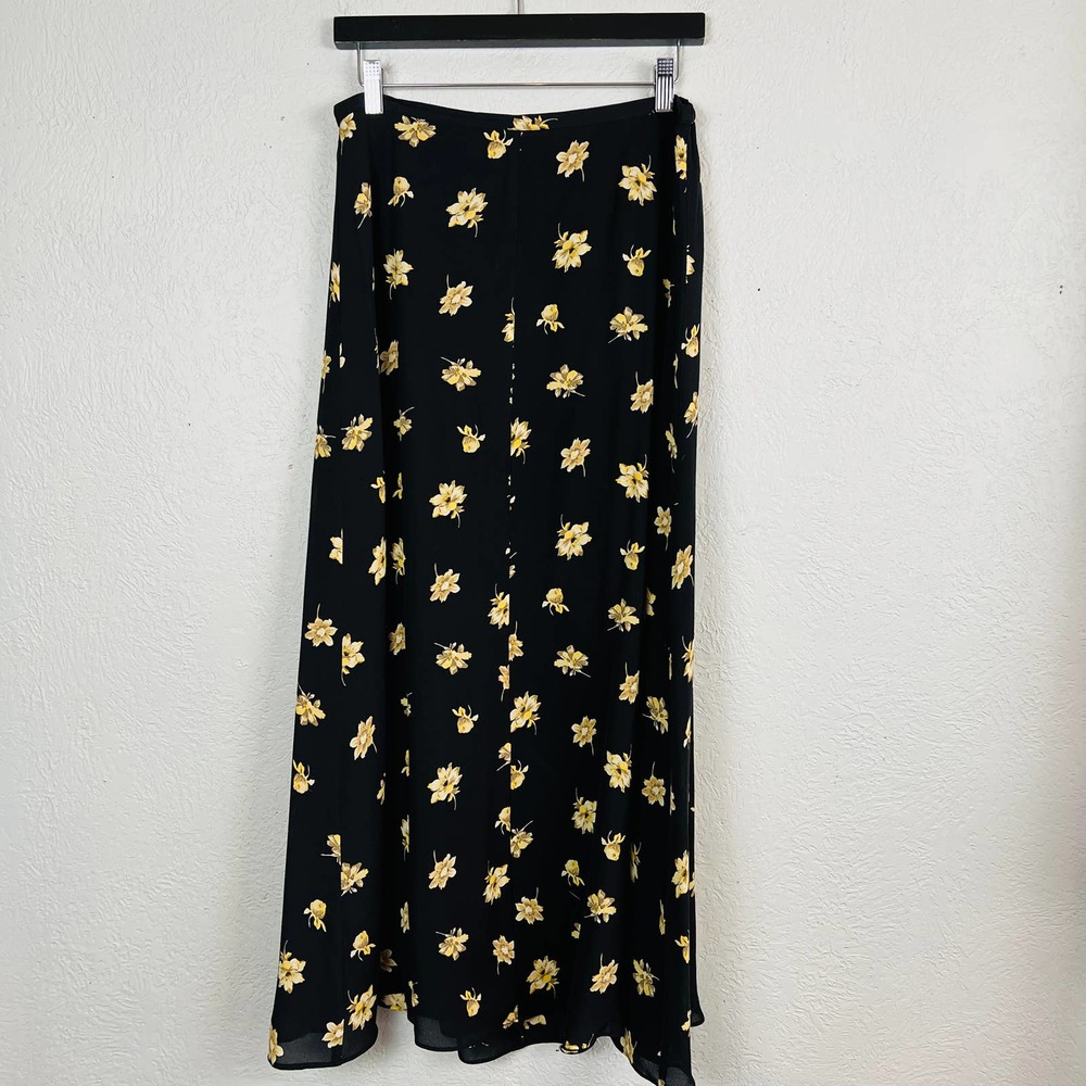 Floral Black Maxi Skirt